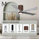 Atlas Irene-5HLK 42 inch Walnut Tone with Barn Wood Tone Blades Flush Mount Paddle Fan